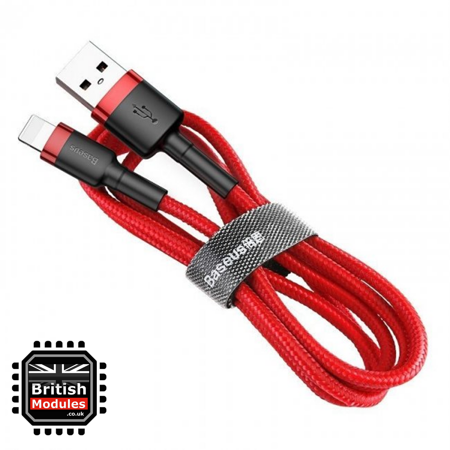 2M Heavy Duty Braided iPhone Lightning Cable 2.4A Fast Charging USB Data Cord for iPhone X, XS, XR, XS Max by Baseus Mix