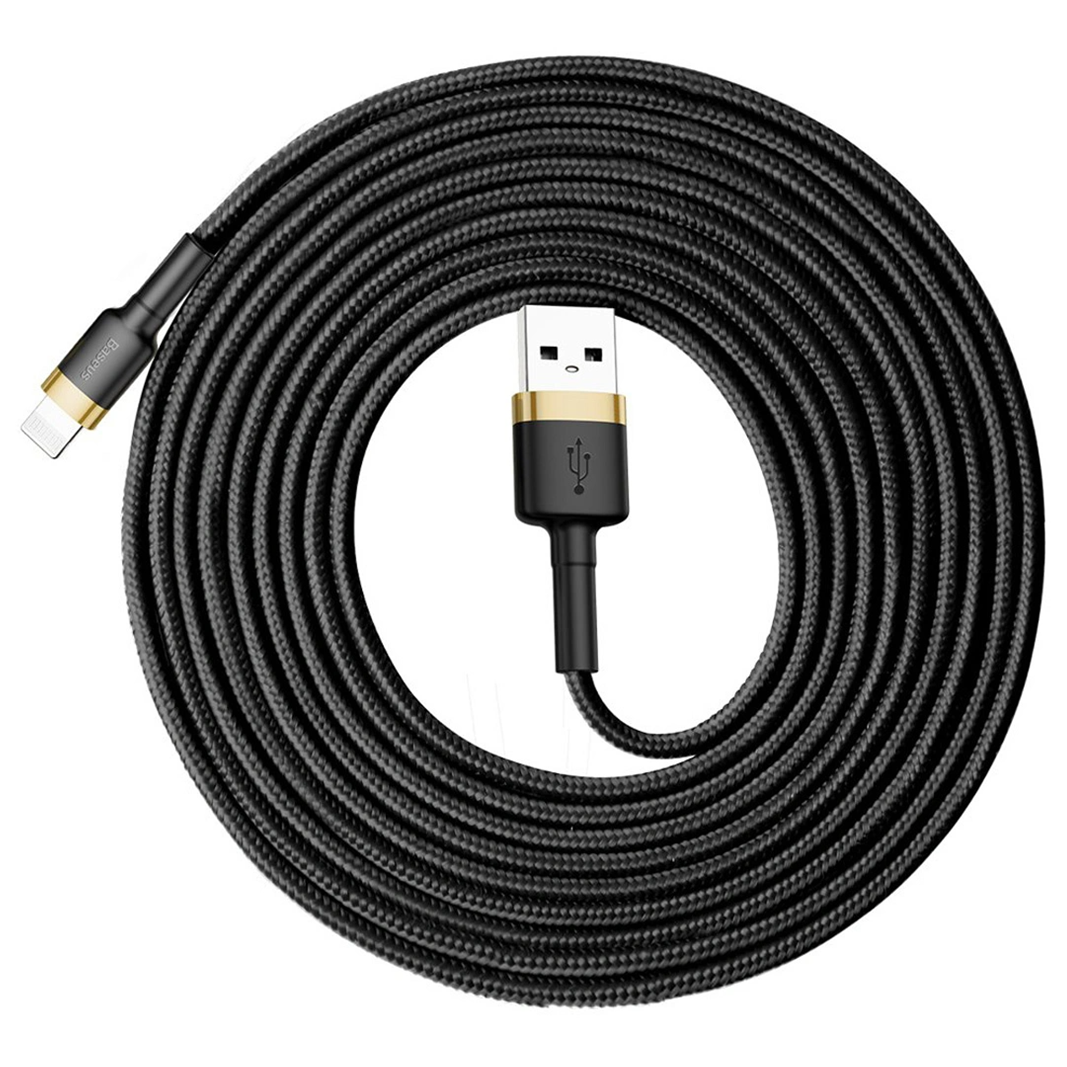 2M Heavy Duty Braided iPhone Lightning Cable 2.4A Fast Charging USB Data Cord for iPhone X, XS, XR, XS Max by Baseus Mix