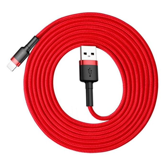 2M Heavy Duty Braided iPhone Lightning Cable 2.4A Fast Charging USB Data Cord for iPhone X, XS, XR, XS Max by Baseus Mix