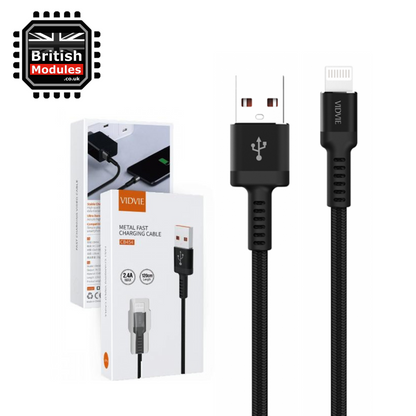 Heavy Duty Braided USB Charger Charging Lead Data Lightning Cable For iPhone by VidVie