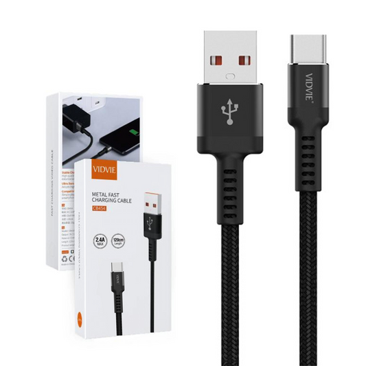Heavy Duty USB-C Type C Charging Cable Braided Adaptive Fast Phone Charger Lead by VidVie
