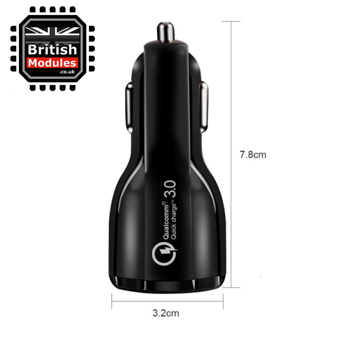 Dual Car Charger Universal Fast Charging Double USB Port Adapter QC 3.0 12v 24v