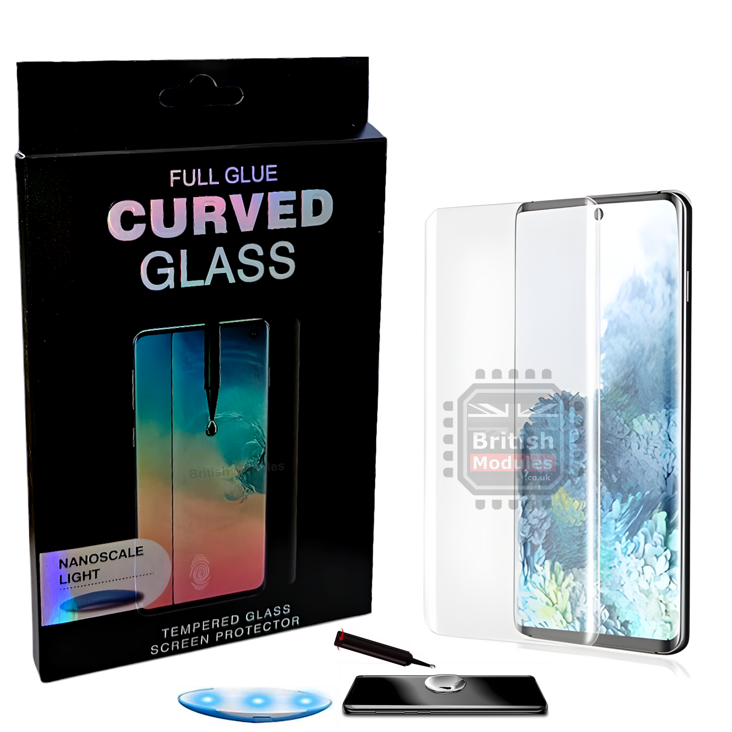 OnePlus Full Glue Gorilla Nano Liquid UV Gel 9H Curved Tempered Glass Screen Protector