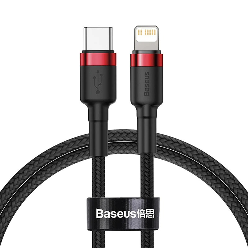 2M Red Heavy Duty Braided iPhone Fast Charging Data USB C to Lightning Cable PD 20W