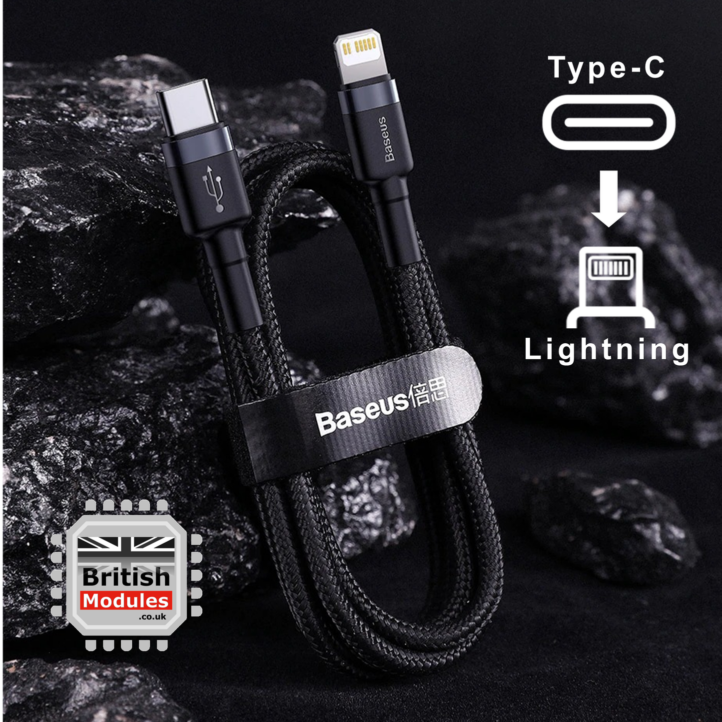 Heavy Duty Braided iPhone Fast Charging Data USB C to Lightning Cable PD 20W