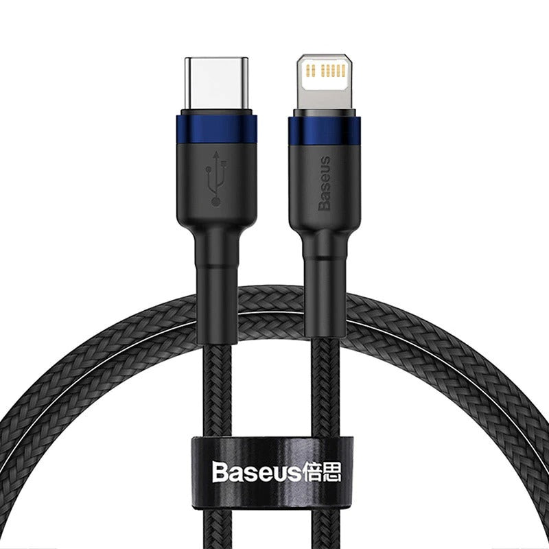 2M Blue Heavy Duty Braided iPhone Fast Charging Data USB C to Lightning Cable PD 20W