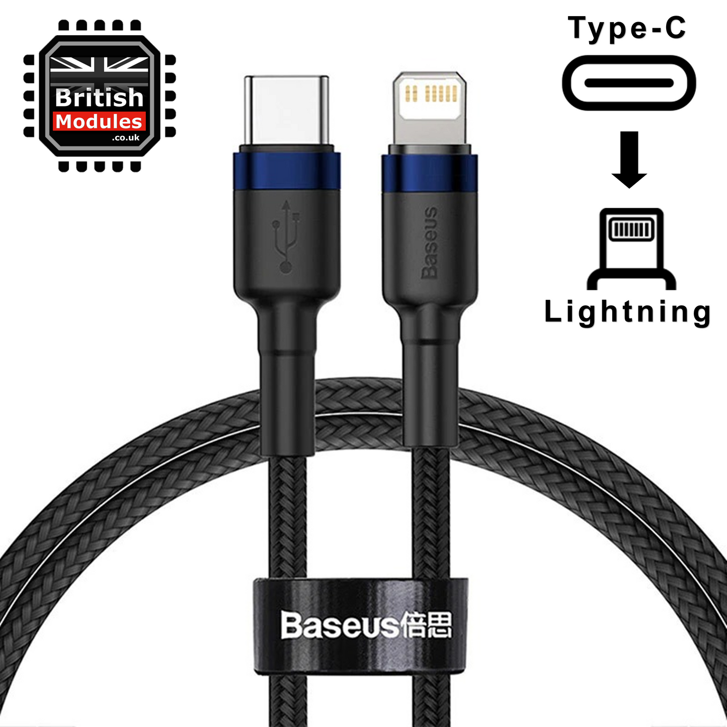 Heavy Duty Braided iPhone Fast Charging Data USB C to Lightning Cable PD 20W