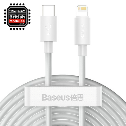 1.5M Heavy Duty Braided iPhone USB C to Lightning Charger Cable Charging Data Sync Cord