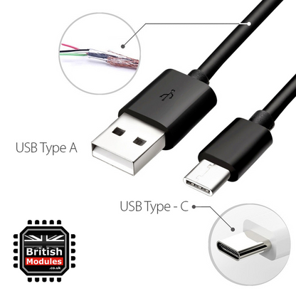 Black Fast Charging USB C Cable Type-C Fast Data Transfer Sync for Samsung Galaxy, Huawei, OnePlus, Oppo and more