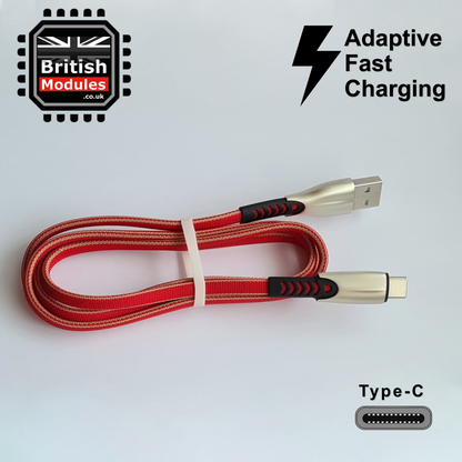 Fast Charging Cable Type C Strong Braided USB-C 3A Quick Charger 3.0 Data Sync