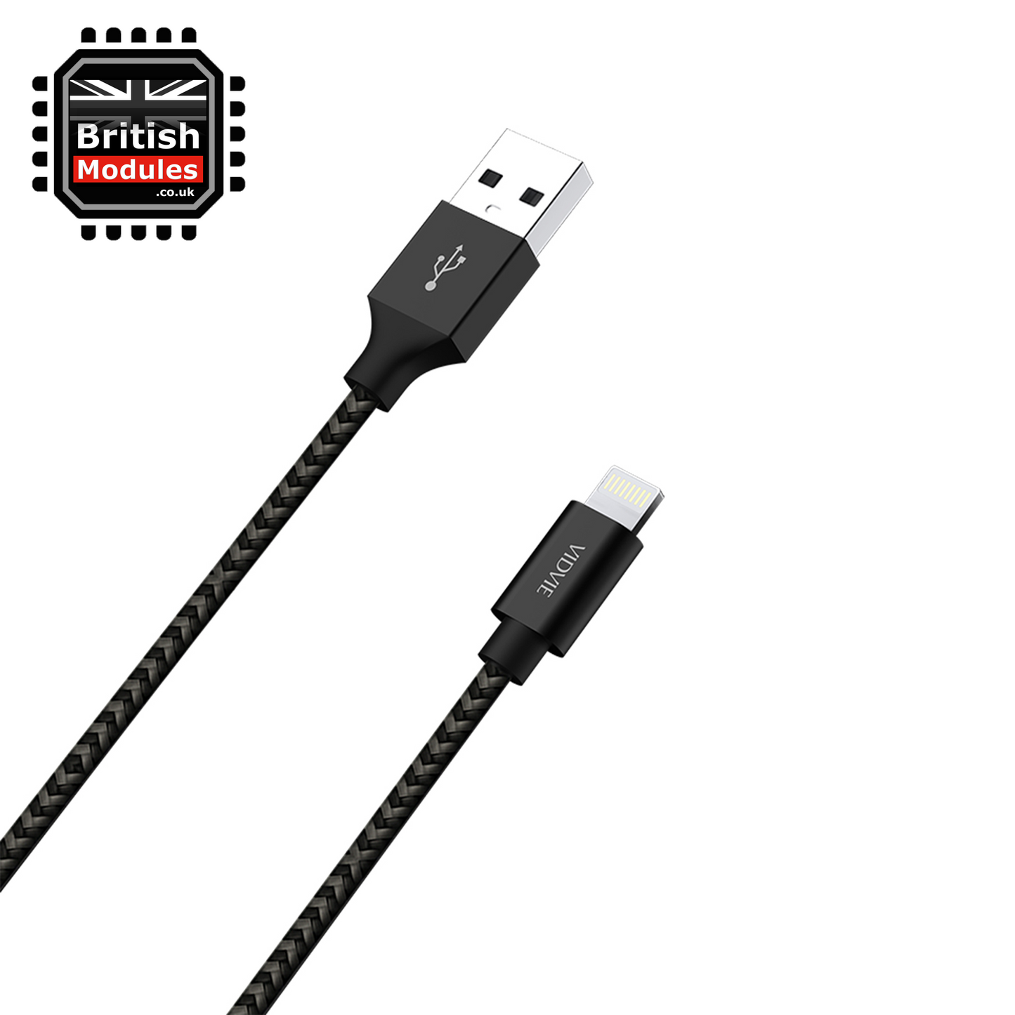 Heavy Duty Braided iPhone Lightning USB Charger Cable Charging Data Sync Cord by VidVie