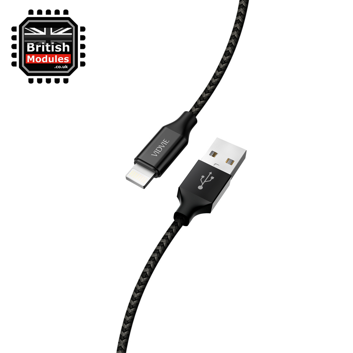 Heavy Duty Braided iPhone Lightning USB Charger Cable Charging Data Sync Cord by VidVie