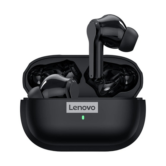 Lenovo LP1s Pro Wireless Earbuds 5.0 TWS HIFI Stereo Noise Cancellation Headset Bluetooth Earphone for Apple iPhone, Android, Samsung Black