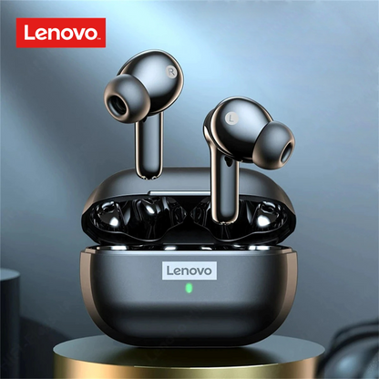 Lenovo LP1s Pro Wireless Earbuds 5.0 TWS HIFI Stereo Noise Cancellation Headset Bluetooth Earphone for Apple iPhone, Android, Samsung Black
