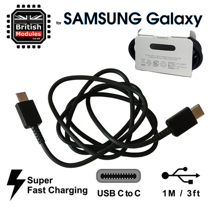 Samsung EP-DG977BBE Data Super Fast Charging Cable USB Type-C to USB-C for Galaxy Note10 Note20 Ultra 5G FE S20 S21 S22 Black