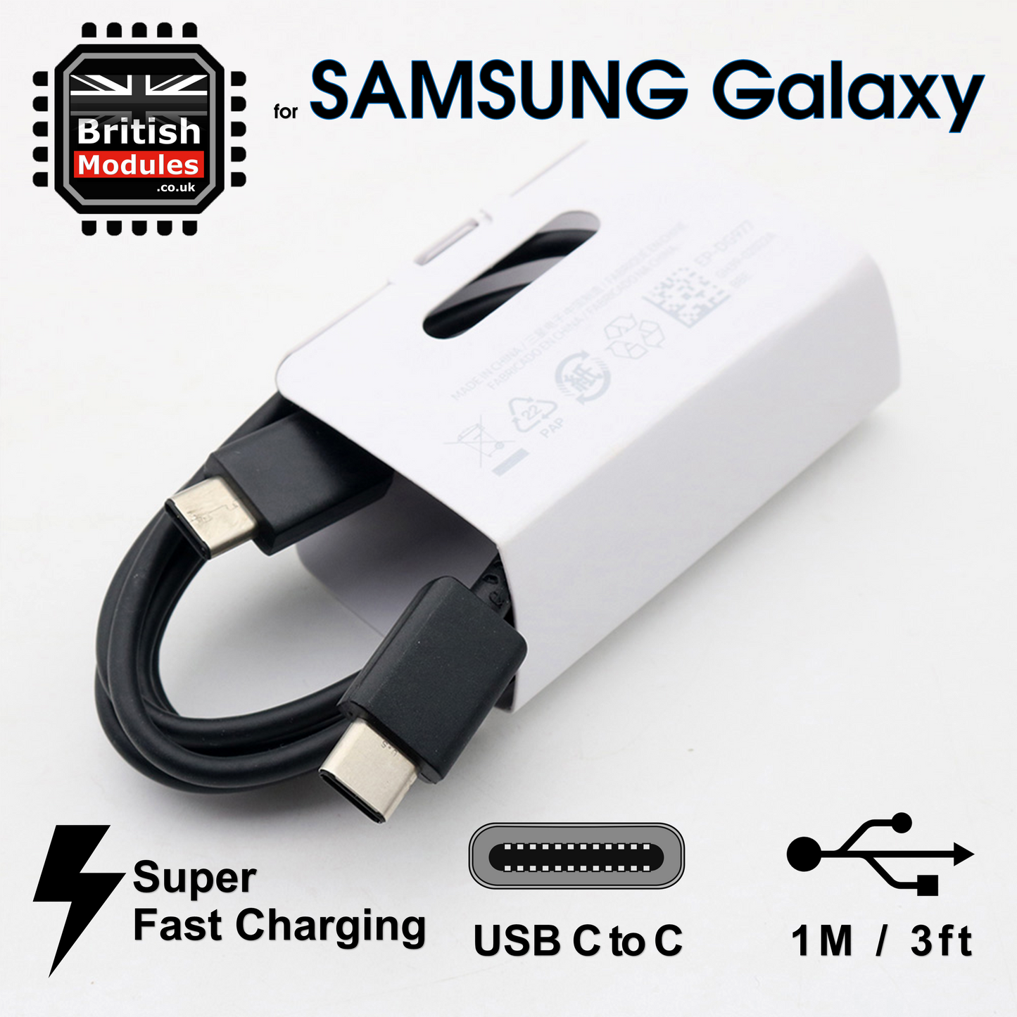 Samsung Galaxy Super Fast Charger Cable USB Type C To C For S22 S21 S20 Ultra 5G Note20 Note10 FE