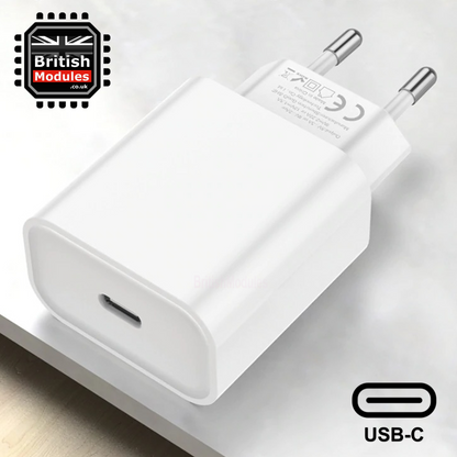 PD 20W Fast Charging USB-C Power Adapter EU Plug for iPhone Charger Head