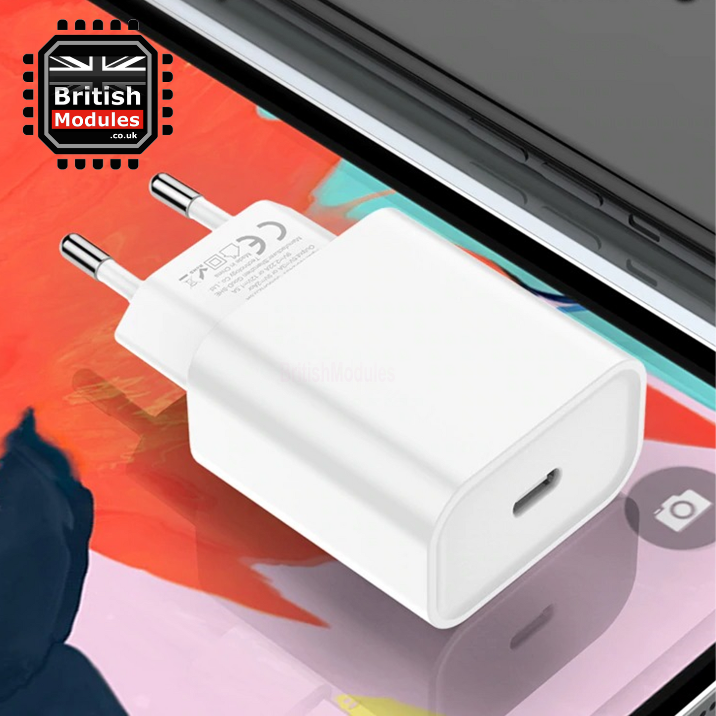 PD 20W Fast Charging USB-C Power Adapter EU Plug for iPhone Charger Head