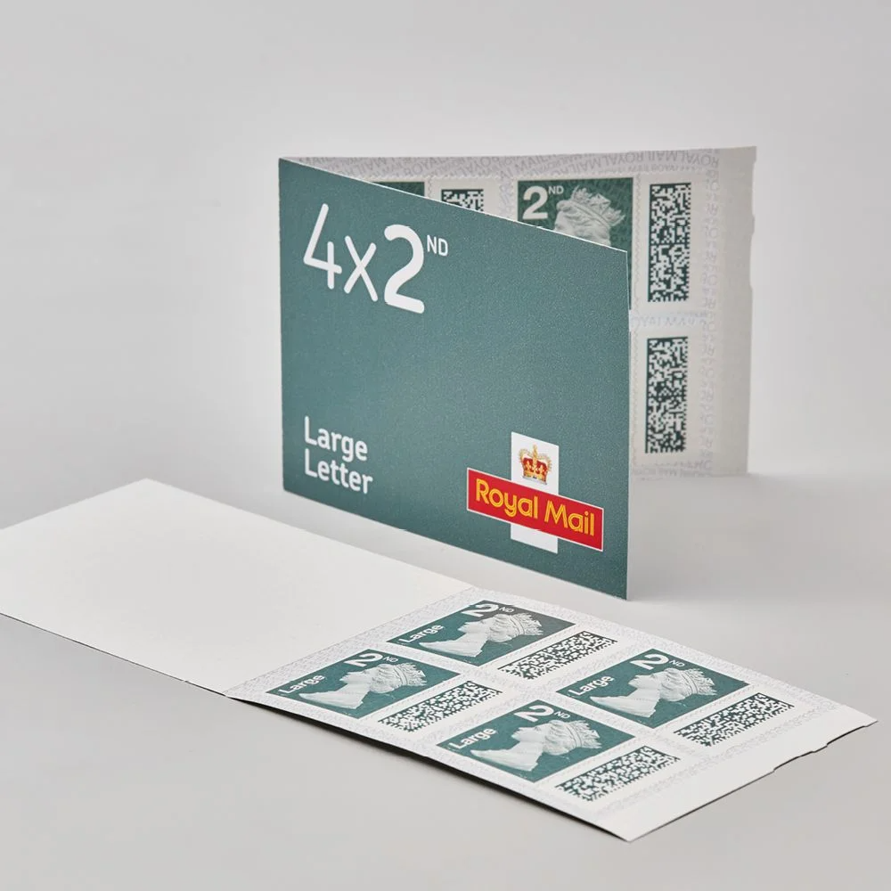 Royal Mail 2nd Class Large Letter Stamp Book (Book of 4 Stamps