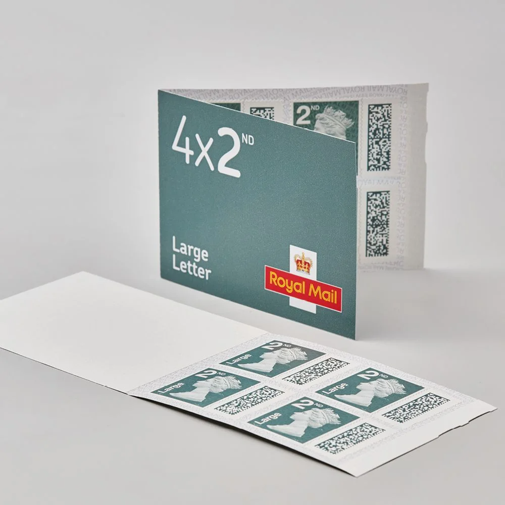 Royal Mail 2nd Class Large Letter Stamp Book (Book of 4 Stamps)