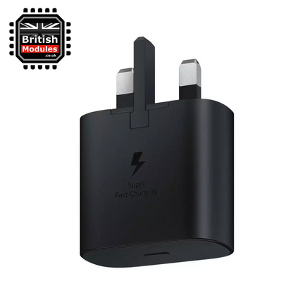 Official Samsung Galaxy 25W Super Fast Mains Charger with Cable Black EP-TA800
