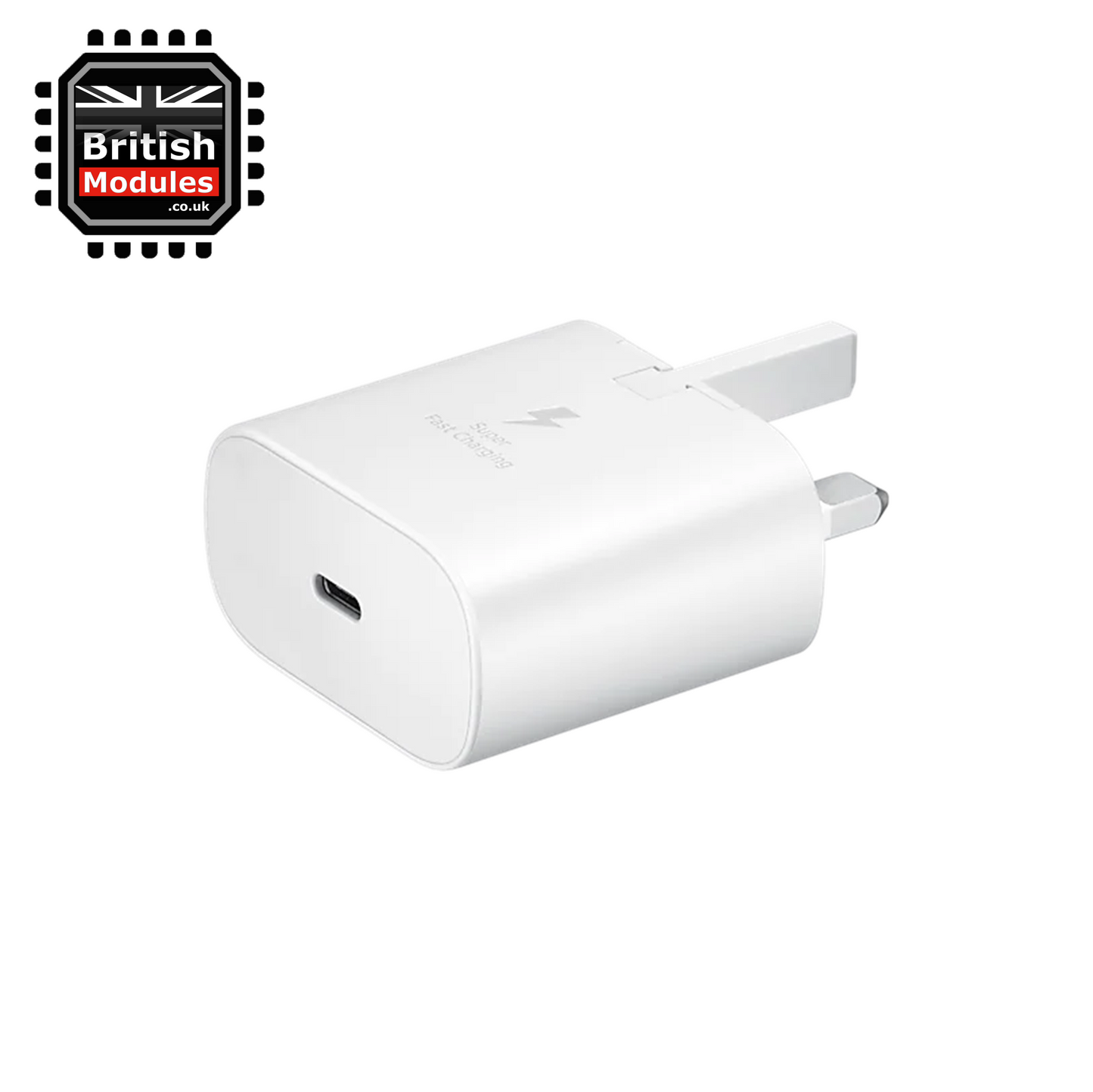 Samsung 25W EP-TA800 3 Pin UK Super Fast Charging Travel Mains Charger Power Adapter White with USB-C to USB-C Cable