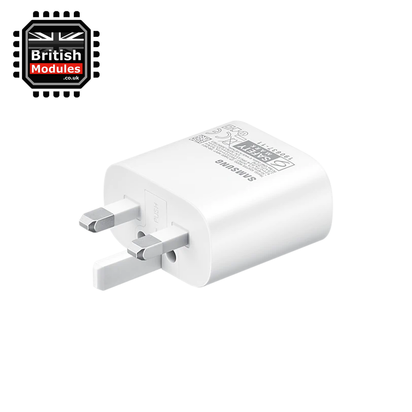Samsung 25W EP-TA800 3 Pin UK Super Fast Charging Travel Mains Charger Power Adapter White with USB-C to USB-C Cable