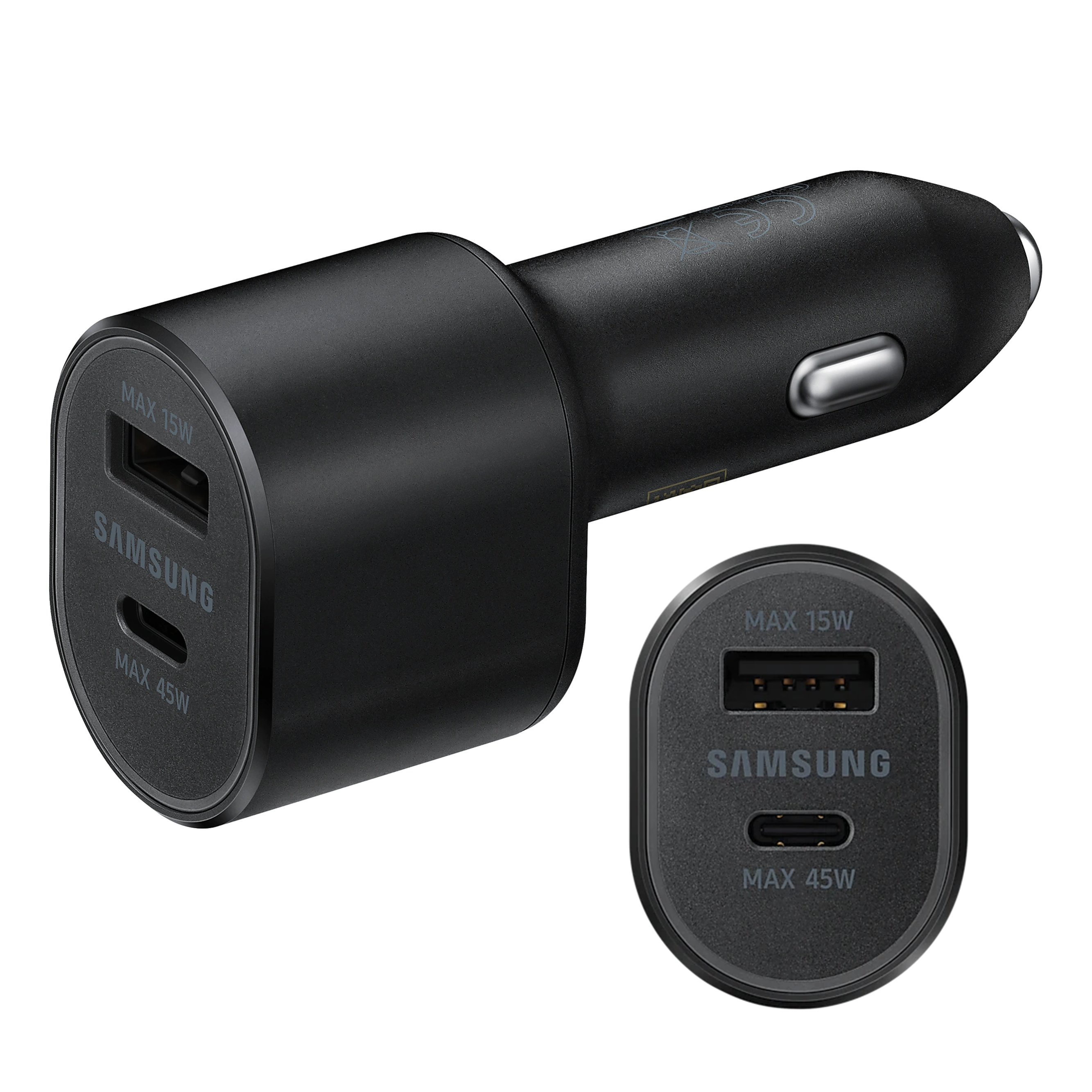 Samsung Super Fast Dual Car Charger (45W+15W) Dual Ports USB-C & USB-A ...