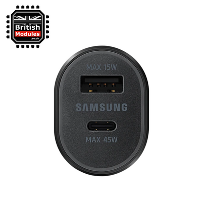 Samsung 60W Super Fast Charging Dual Car Charger (45W+15W) 2 Port USB-C & USB-A