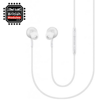 Samsung In-ear Earphones Headphones 3.5mm Wired Microphone and Volume Control Tuned by AKG White
