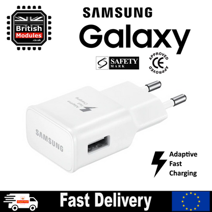 Samsung Galaxy Adaptive Fast Charging Mains EU Charger Plug Wall Power Adapter for S10e S10 S10+ Note9 S9 S9+ Note8 S8 S8+ S7 Note5 S6 S6+ and edge