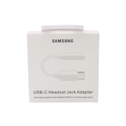 Samsung USB-C Type-C to 3.5mm Adapter Headphone Jack Adapter Headset Convert White