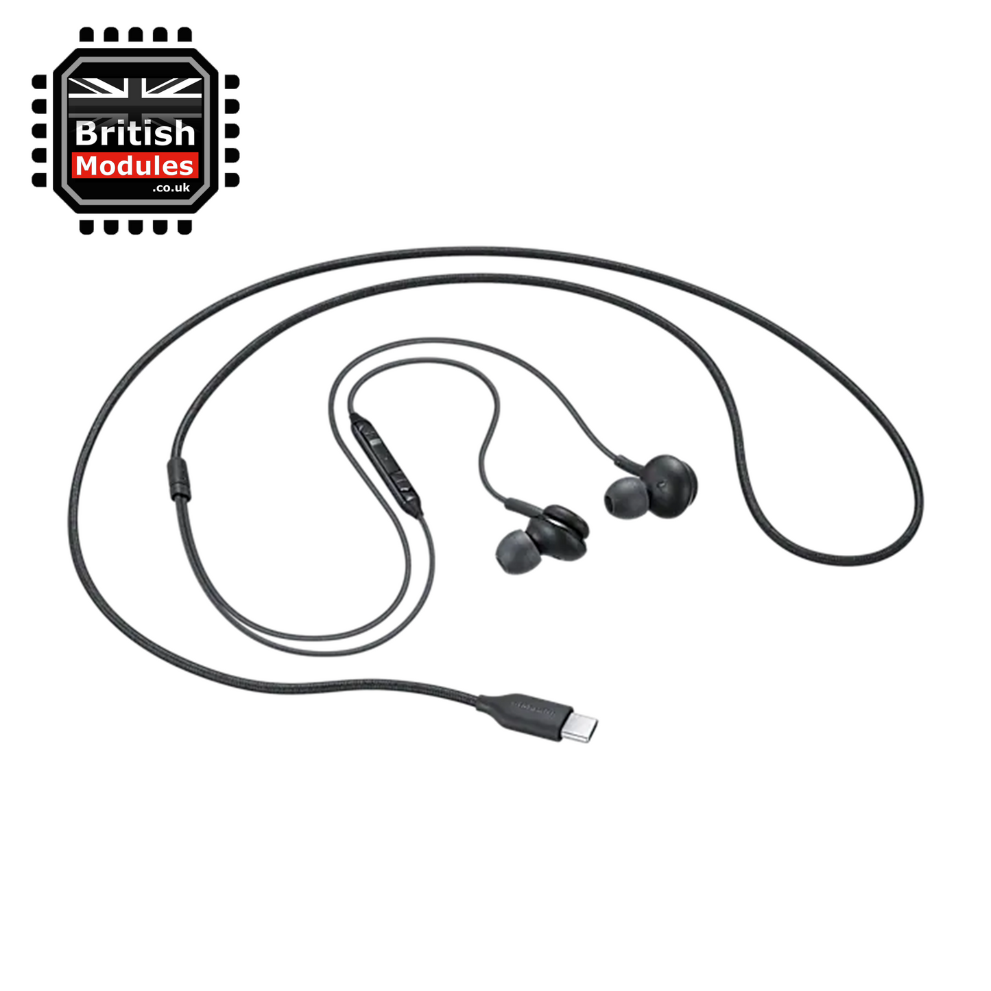 Samsung USB Type-C Earphones Headphones Earbuds Wired Microphone and Volume Control Tuned by AKG Black