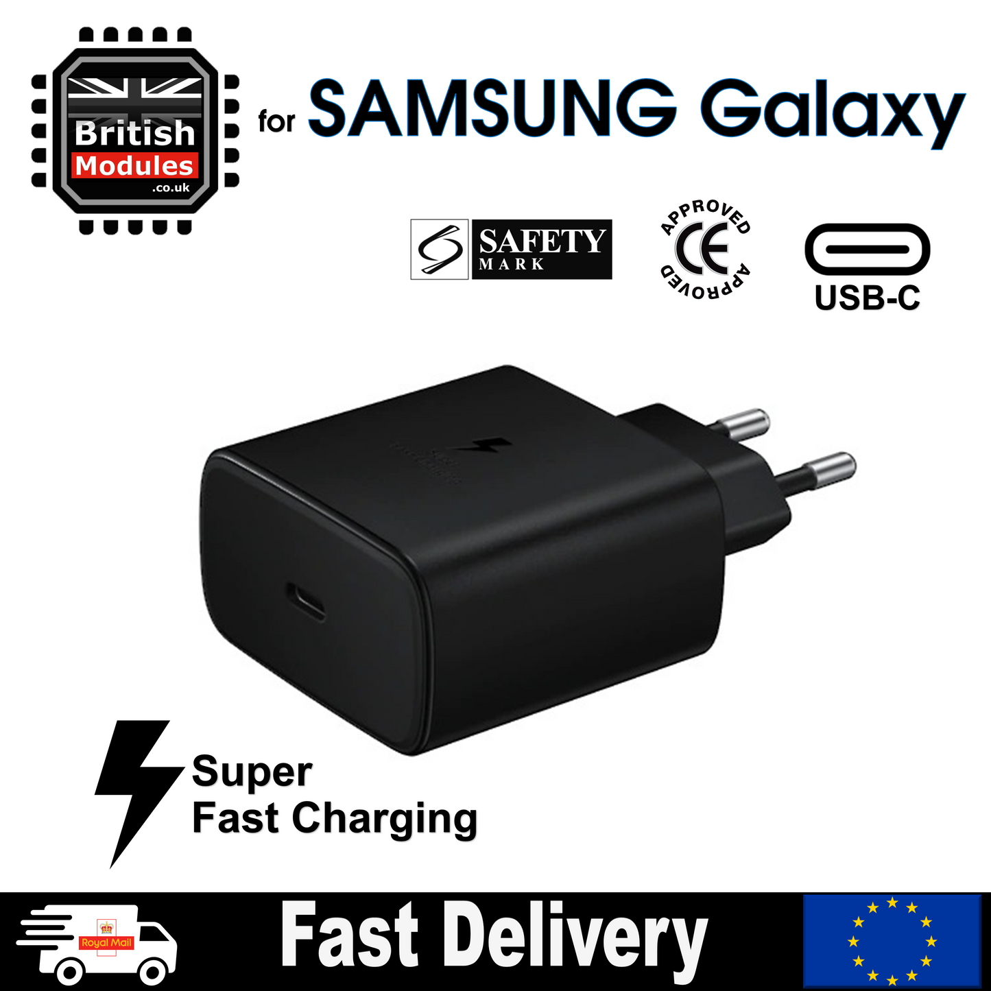 EU PD 25W Super Fast Charging USB-C Power Adapter for Samsung Galaxy Note 20 10 S20 S21 S22 Ultra 5G FE Wall Charger