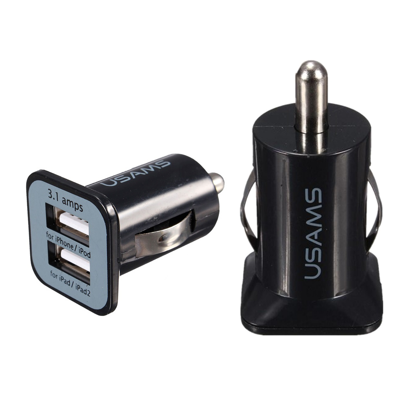 USAMS 3.1 Universal Fast Charging Twin Dual USB Car Charger Plug Lighter Adapter