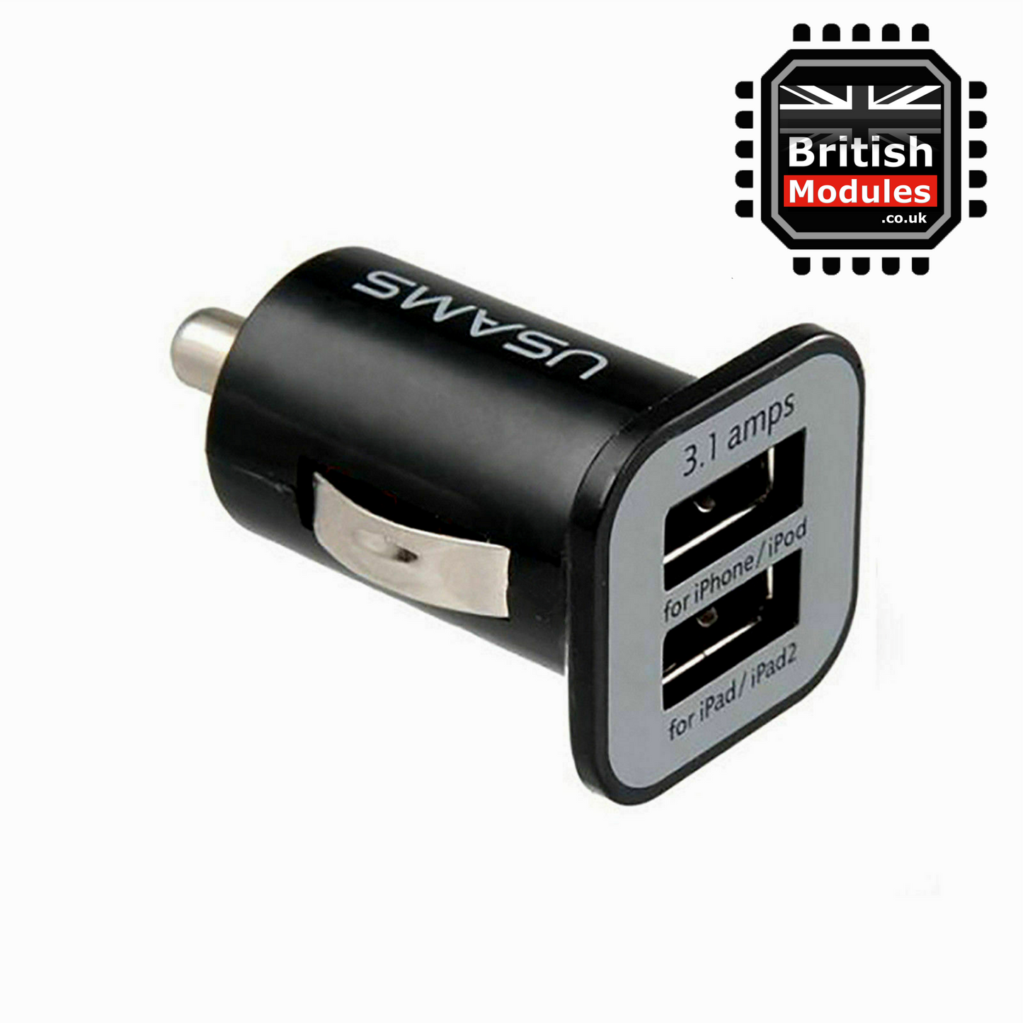 USAMS 3.1 Universal Fast Charging Twin Dual USB Car Charger Plug Lighter Adapter