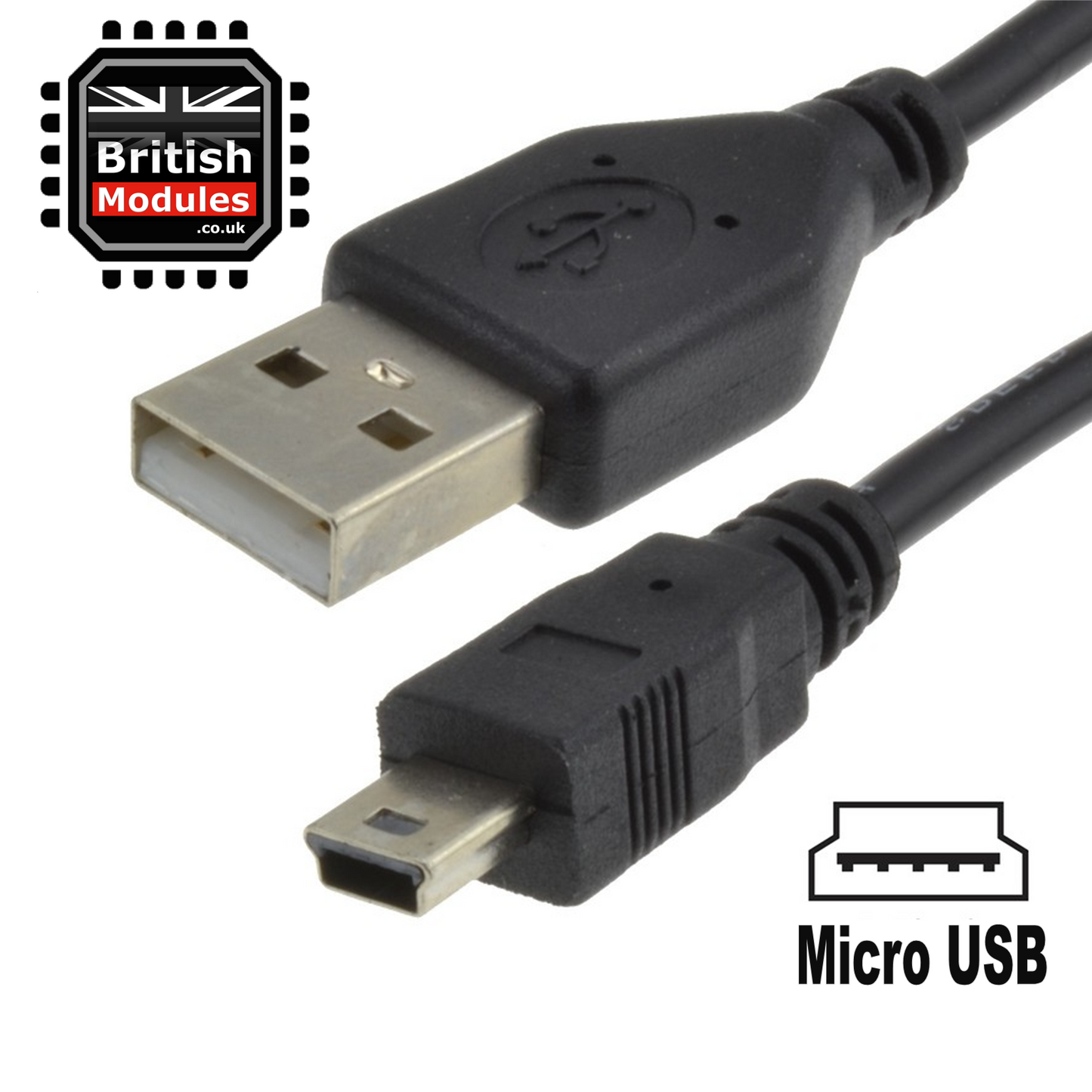 USB A to Mini USB 2.0 A Male to Mini B Male Cable 1M