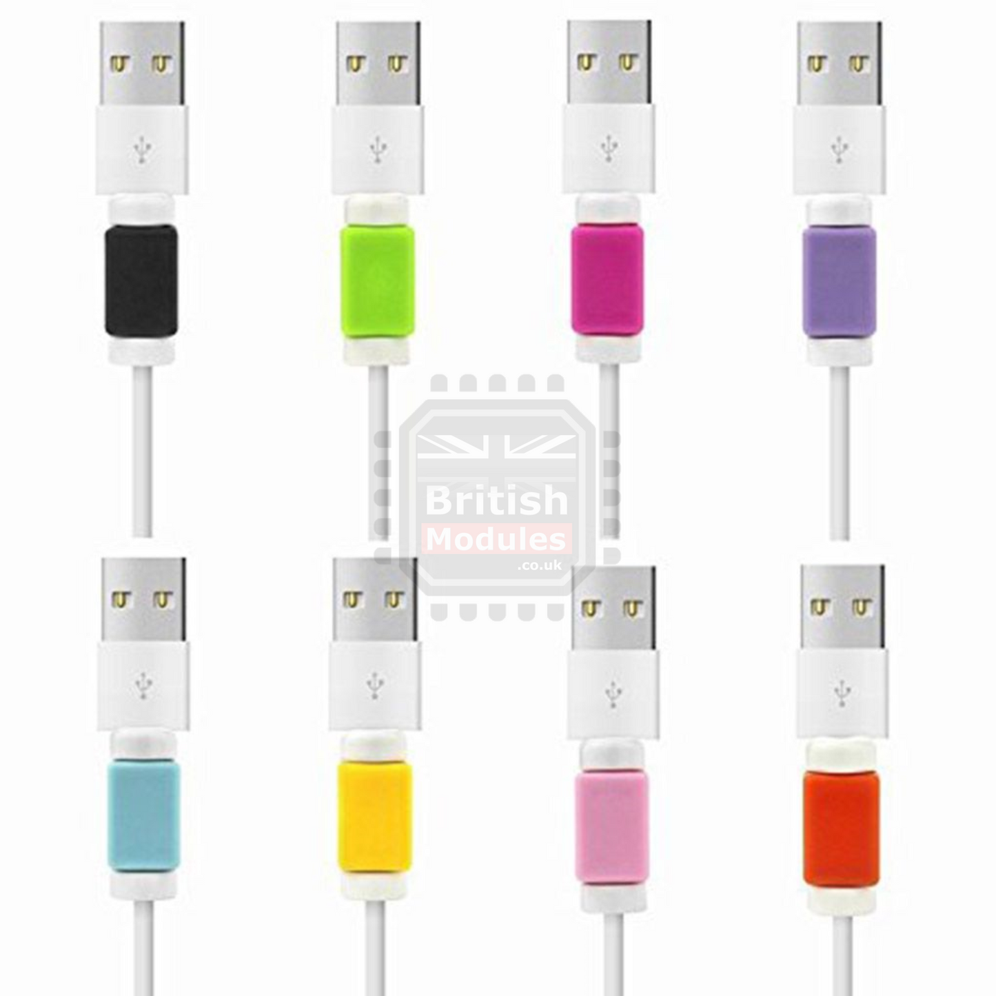 10Pcs Mix of all colour Cable Protector USB Charging Cable Saver Cord Wire Clips