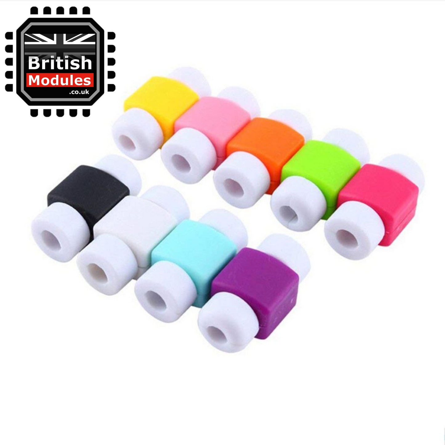 10Pcs Mix of all colour Cable Protector USB Charging Cable Saver Cord Wire Clips