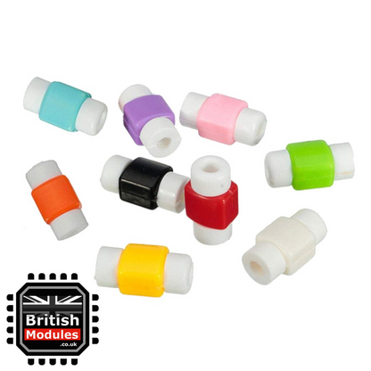 10Pcs Mix of all colour Cable Protector USB Charging Cable Saver Cord Wire Clips
