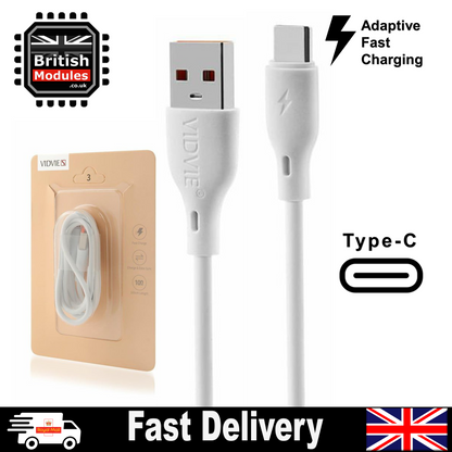 Type C USB-C Fast Charging Type C Cable Phone Charger Lead Android Wire VidVie