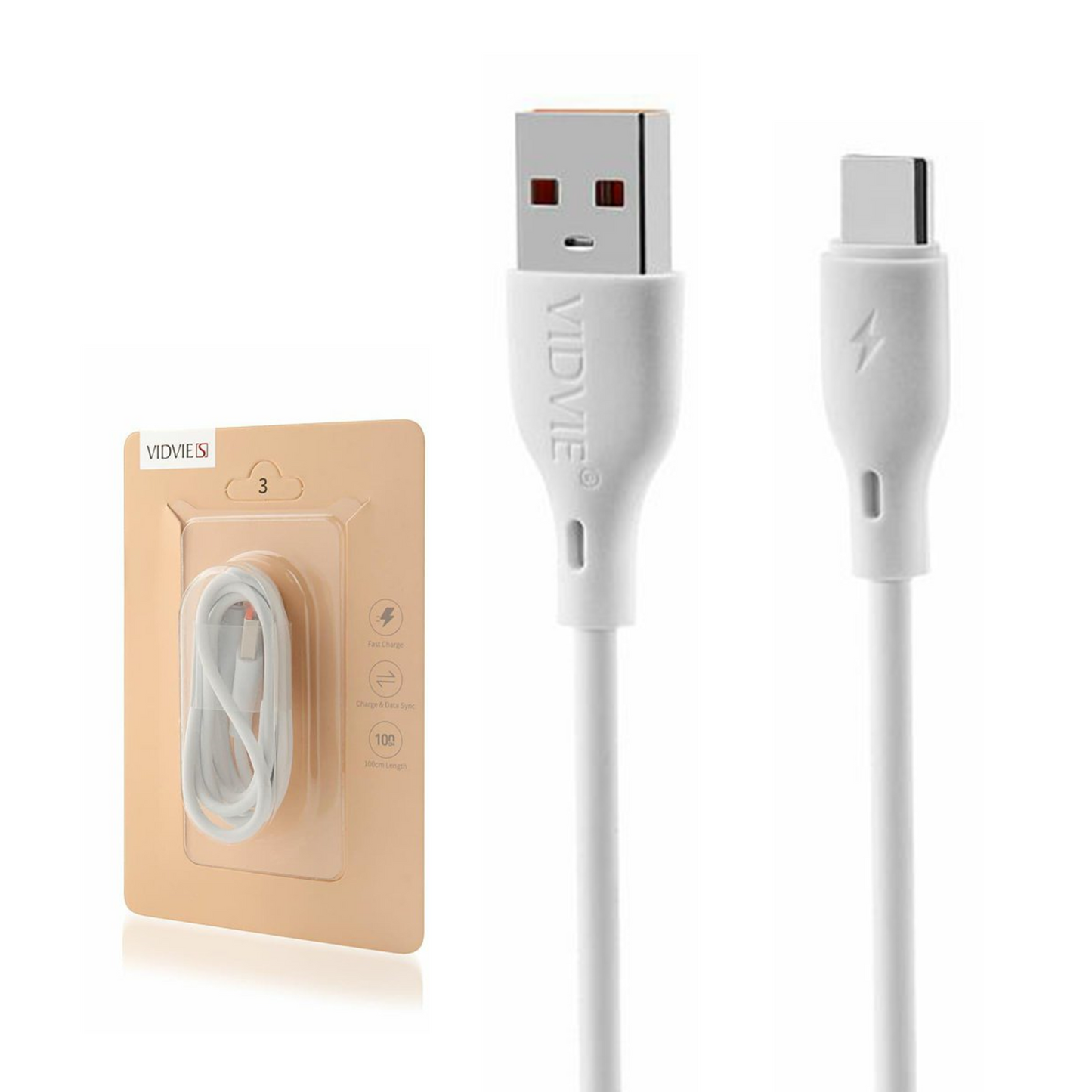 Type C USB-C Fast Charging Type C Cable Phone Charger Lead Android Wire VidVie