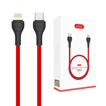 Heavy Duty Braided iPhone Fast Charging Data USB C to Lightning Cable PD 20W by VidVie