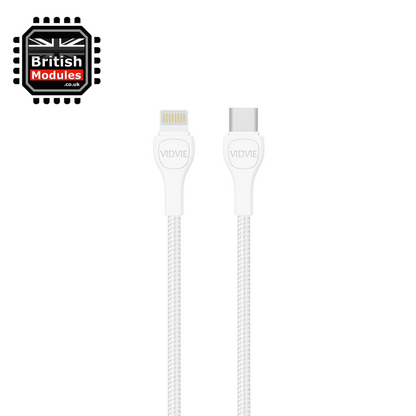 Heavy Duty Braided iPhone Fast Charging Data USB C to Lightning Cable PD 20W by VidVie