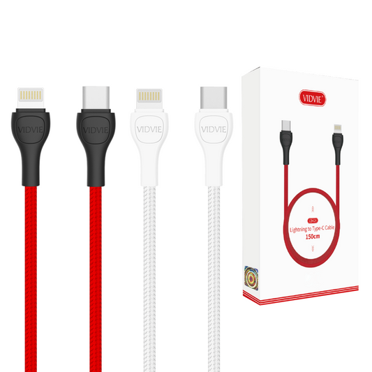 Premium iPhone Braided Fast Charging Cable Type-C to Lightning PD 20W by VidVie