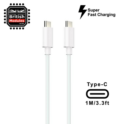 USB C to USB C Charge Cable Sync Cable 60W Samsung MacBook iPhone iPad Type-C to Type C by VidVie