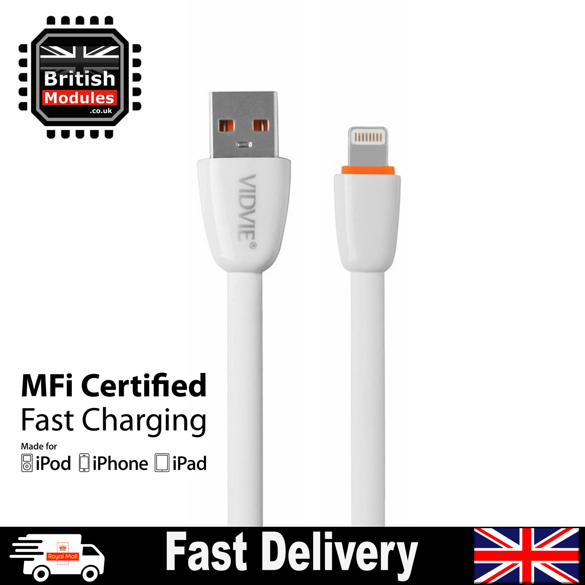 VIDVIE USB To IPhone Long Size Cable Charger Data Charging Cable 3/7/10FT - Foto 14