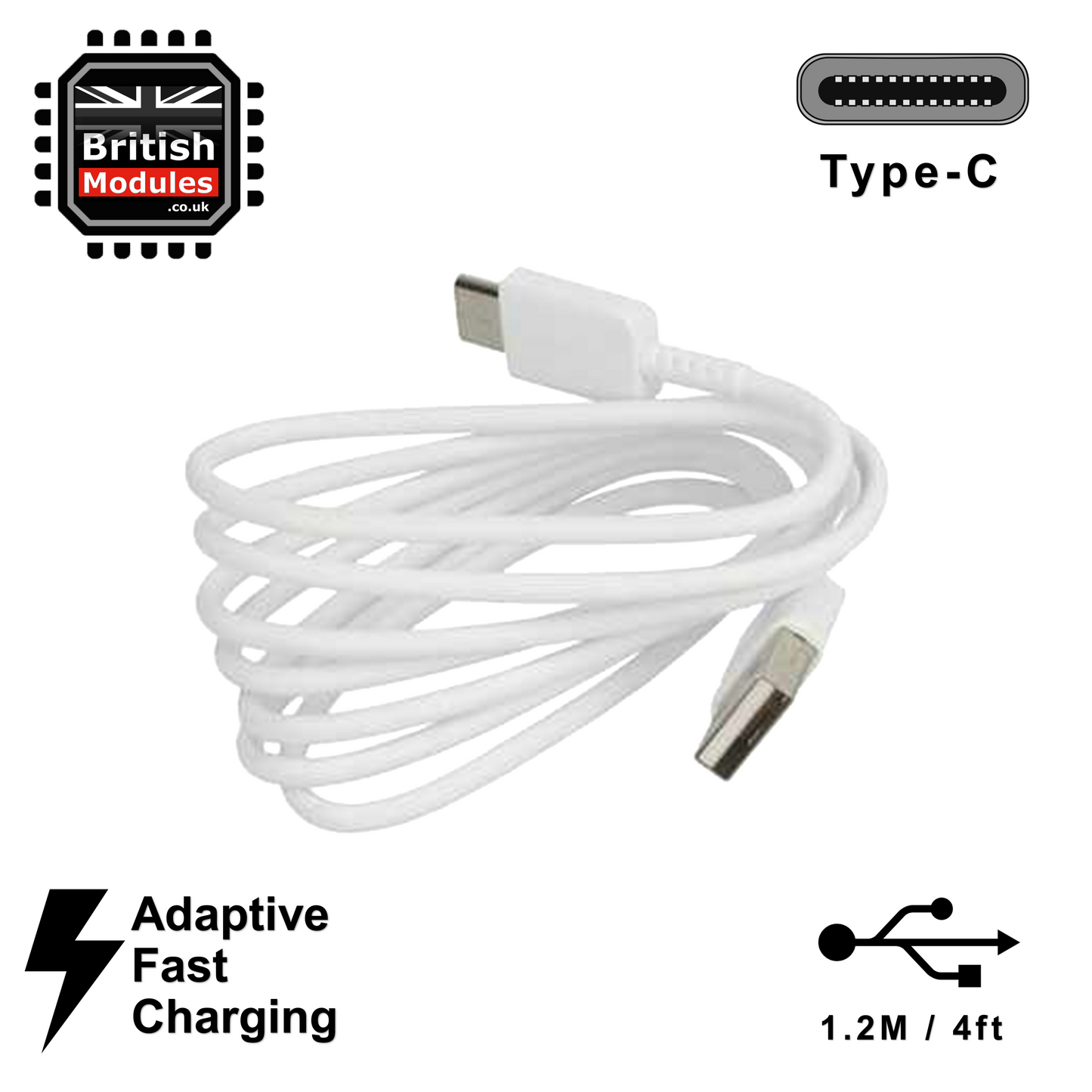 Samsung, EP-DN930CWE, Charger Cable / Data Cable, USB to USB Type C, 1.2M, White