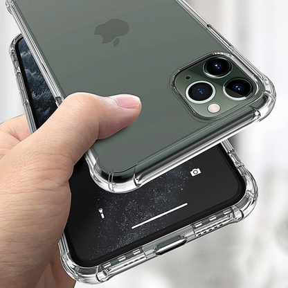 iPhone 15 Pro Max Plus 14 13 12 11 X XR XS 8 SE Case Shockproof Crystal Clear Soft Silicone Gel Bumper Cover Protective Slim Drop Protection