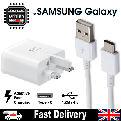 Fast Charger Plug & Cable Type-C for Samsung Galaxy S8 S8+ S9 S10 Plus Note 8 9